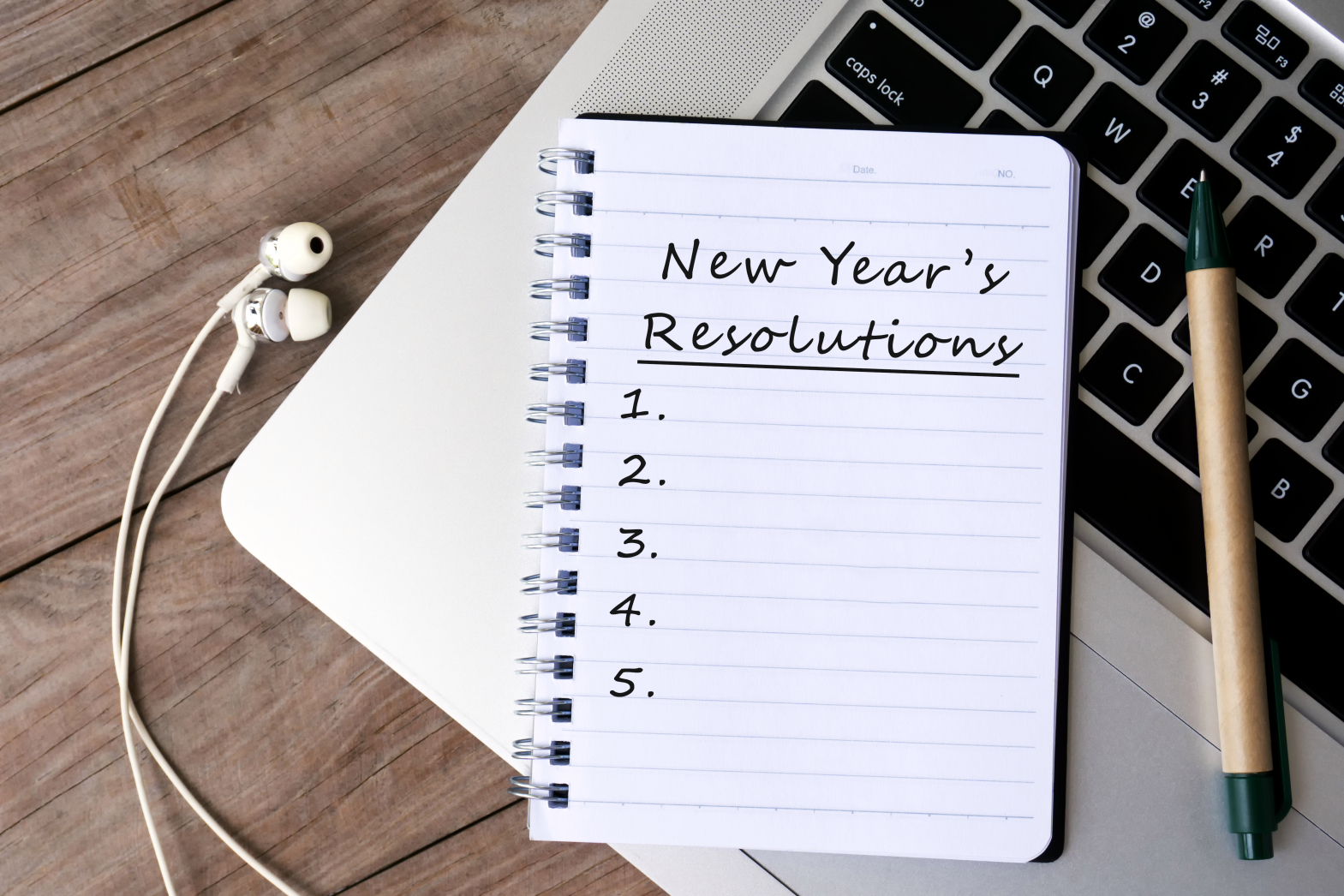New Year's resolution numbered list