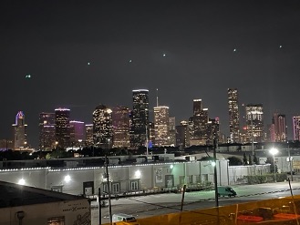 View of Downtown Houston from Buffalo Bayou Brewery